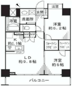 ドゥーエ東十条 203 間取り図
