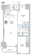 ディームス蔵前 1102 間取り図
