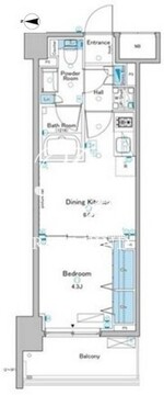 ルフォンプログレ赤羽 408 間取り図