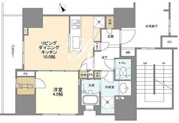 ＢＬＥＳＳ蔵前 1006 間取り図
