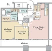 ザ・パークハウス西新宿タワー60 5602 間取り図