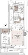 パークコート恵比寿 12階43.75㎡ 間取り図