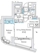 パークコート恵比寿 1001 間取り図