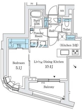 パークコート恵比寿 1001 間取り図