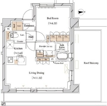 ブランシエスタ江古田 403 間取り図