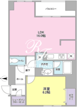 ラベール三越前 603 間取り図