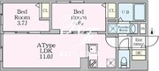 エルファーロ目黒3 401 間取り図