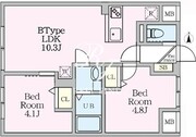 エルファーロ目黒3 402 間取り図