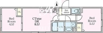 エルファーロ目黒3 203 間取り図