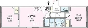 エルファーロ目黒3 403 間取り図