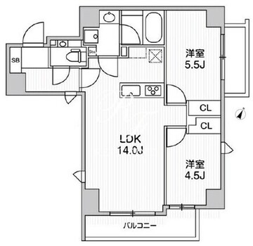 ライトハウス元浅草 502 間取り図