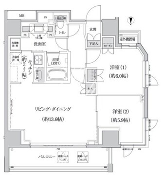 パークハビオ渋谷本町レジデンス 1101 間取り図