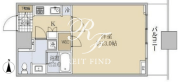 コンシェリア西新宿タワーズウエスト 1113 間取り図