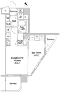 コンフォリア南砂町 512 間取り図