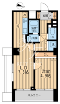 KDXレジデンス幡ヶ谷 1302 間取り図