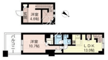 レジデンスシャルマン月島 336 間取り図