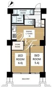 六本木ビュータワー 510 間取り図