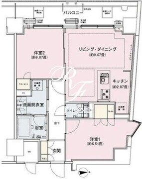 アンビエンテ駒込 509 間取り図