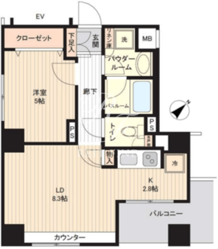 日神デュオステージ浅草橋 303 間取り図
