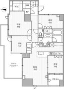 ディームス方南町 1101 間取り図