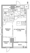 ザ・パークハビオ新高円寺 402 間取り図