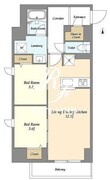 ドゥーエ尾久 406 間取り図