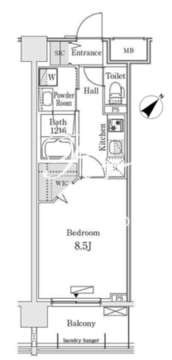 ロイジェント豊洲 812 間取り図