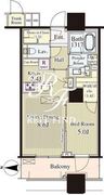 パークシティ大崎ザタワー 606 間取り図