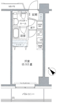 プライムアーバン豊洲 711 間取り図