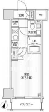 レジディア笹塚2 607 間取り図