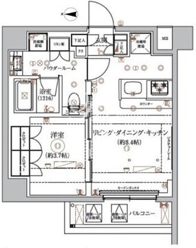 アルコバレーノ蓮根2 305 間取り図