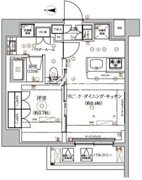 アルコバレーノ蓮根2 405 間取り図