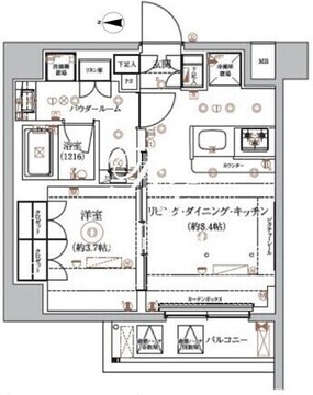 アルコバレーノ蓮根2 605 間取り図