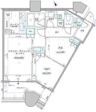 パークタワー勝どき S-1530 間取り図