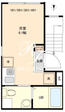アイリス洗足 302 間取り図