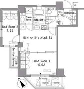 パークアクシス門前仲町 201 間取り図