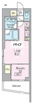 ガーデンザヴィス門前仲町 306 間取り図