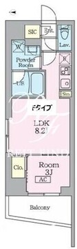 ガーデンザヴィス門前仲町 606 間取り図
