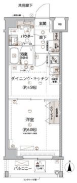 アルコバレーノ亀戸2 203 間取り図