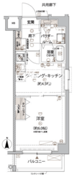 アルコバレーノ亀戸2 302 間取り図