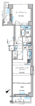 アルコバレーノ亀戸2 601 間取り図