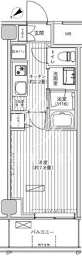 ヒューリック浅草橋江戸通 1101 間取り図