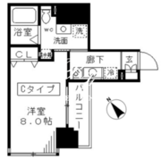 ラフィーネ日本橋 603 間取り図