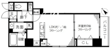 ラフィーネ日本橋 801 間取り図