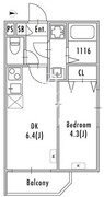 グランパセオ下北沢3 201 間取り図