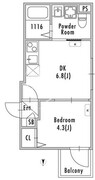 グランパセオ下北沢3 204 間取り図
