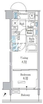 パークアクシス品川南大井パークフロント 402 間取り図