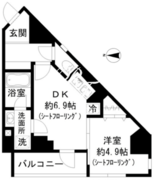 グランド三軒茶屋ウエスト 401 間取り図