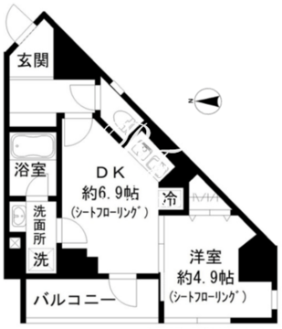 グランド三軒茶屋ウエスト 401 間取り図