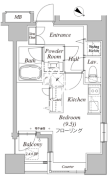 カーサスプレンディッド一番町 602 間取り図
